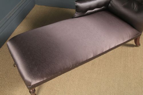 ANTIQUE ENGLISH REGENCY MAHOGANY UPHOLSTERED CHAISE LONGUE DAY BED CIRCA 1825 - ADDITIONAL PHOTO 16