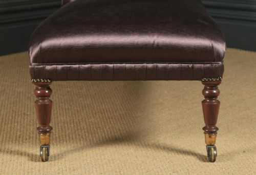 ANTIQUE ENGLISH REGENCY MAHOGANY UPHOLSTERED CHAISE LONGUE DAY BED CIRCA 1825 - ADDITIONAL PHOTO 20