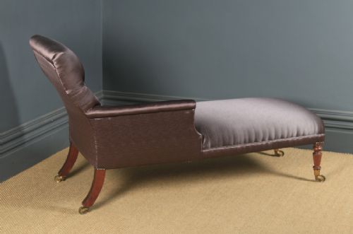 ANTIQUE ENGLISH REGENCY MAHOGANY UPHOLSTERED CHAISE LONGUE DAY BED CIRCA 1825 - ADDITIONAL PHOTO 22