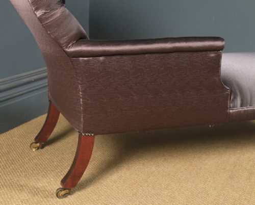 ANTIQUE ENGLISH REGENCY MAHOGANY UPHOLSTERED CHAISE LONGUE DAY BED CIRCA 1825 - ADDITIONAL PHOTO 23