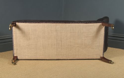 ANTIQUE ENGLISH REGENCY MAHOGANY UPHOLSTERED CHAISE LONGUE DAY BED CIRCA 1825 - ADDITIONAL PHOTO 24