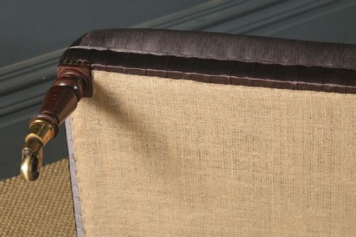 ANTIQUE ENGLISH REGENCY MAHOGANY UPHOLSTERED CHAISE LONGUE DAY BED CIRCA 1825 - ADDITIONAL PHOTO 25