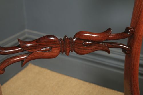 fig 3. Antique English Georgian Rosewood Bar Back Single Dining / Side / Office Desk Chair (Circa 1830)