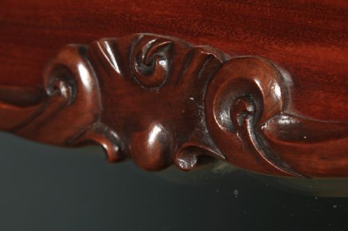 fig 4. Antique English Victorian Mahogany Rectangular Wall Hanging Dressing Mirror (Circa 1880)
