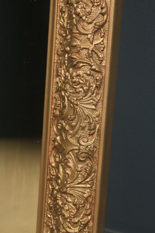 fig 6. Antique English Victorian Carved Gilt Wall Hanging Overmantle Mirror (Circa 1860)