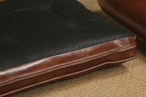 ANTIQUE ENGLISH REGENCY MAHOGANY BROWN LEATHER DOUBLE ENDED COUCH SETTEE SOFA CIRCA 1830 - ADDITIONAL PHOTO 25