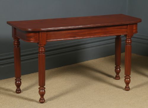 fig 2. Antique English Pair of Georgian Mahogany Console Side Hall Occasional Tables (Circa 1825)
