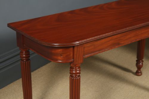 fig 3. Antique English Pair of Georgian Mahogany Console Side Hall Occasional Tables (Circa 1825)