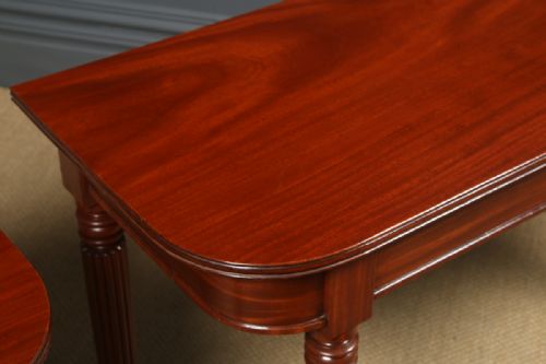 fig 5. Antique English Pair of Georgian Mahogany Console Side Hall Occasional Tables (Circa 1825)