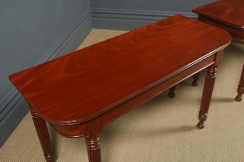 fig 6. Antique English Pair of Georgian Mahogany Console Side Hall Occasional Tables (Circa 1825)