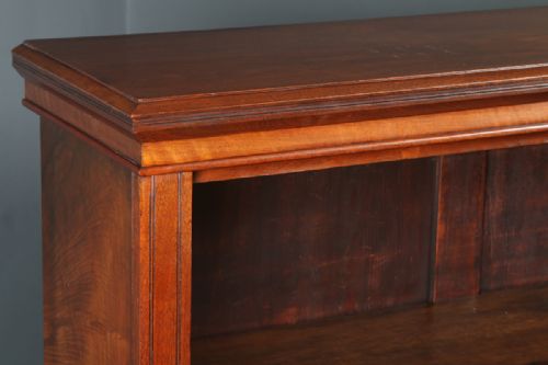 fig 3. Antique English Victorian Mahogany Open 4ft Bookcase Cupboard (Circa 1880)