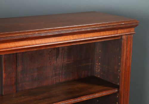 fig 6. Antique English Victorian Mahogany Open 4ft Bookcase Cupboard (Circa 1880)