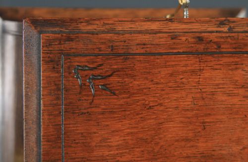 fig 3. Antique English Victorian Oak Stationery & Writing Box / Cabinet (Circa 1900)