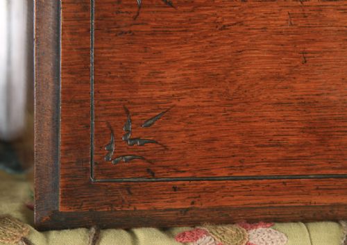 fig 4. Antique English Victorian Oak Stationery & Writing Box / Cabinet (Circa 1900)