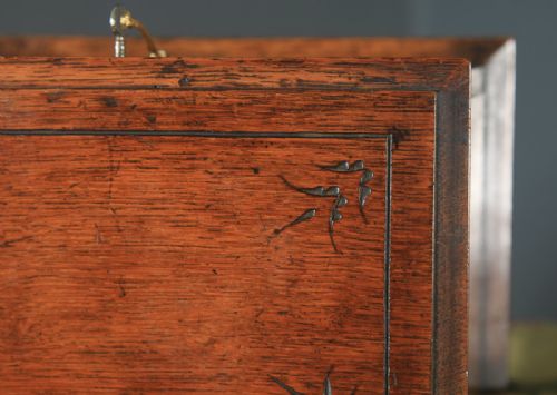 fig 6. Antique English Victorian Oak Stationery & Writing Box / Cabinet (Circa 1900)