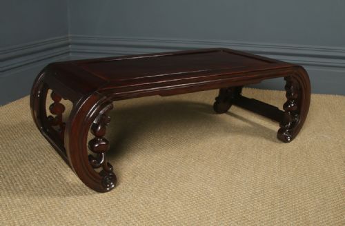 ANTIQUE CHINESE ORIENTAL ASIAN HONGMU LOW KANG OPIUM COFFEE TABLE CIRCA 1900 - ADDITIONAL PHOTO 5