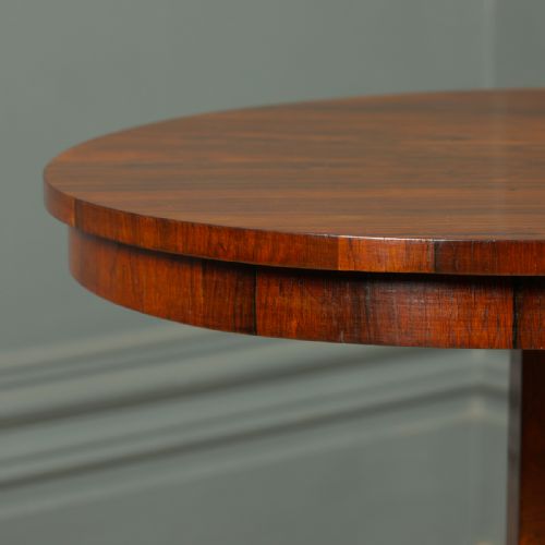 fig 3. Antique English William IV Rosewood Wine Occasional Round Lamp Tripod Table (Circa 1830)