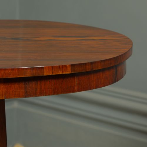 fig 4. Antique English William IV Rosewood Wine Occasional Round Lamp Tripod Table (Circa 1830)