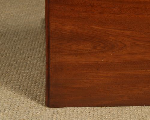 fig 5. Antique English Georgian Regency Mahogany Inlaid Bow Front Occasional Side Lamp Writing Table (Circa 1820)