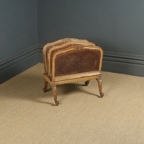 fig 1. Antique French Louis Gilt Style Magazine Rack Paper Music Tidy Canterbury (Circa 1930)