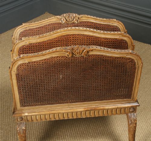 fig 3. Antique French Louis Gilt Style Magazine Rack Paper Music Tidy Canterbury (Circa 1930)