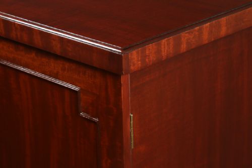 ANTIQUE ENGLISH LARGE PAIR OF GEORGIAN REGENCY FIGURED MAHOGANY PEDESTAL CABINETS CUPBOARDS BEDSIDES STANDS CIRCA 1820 - ADDITIONAL PHOTO 10