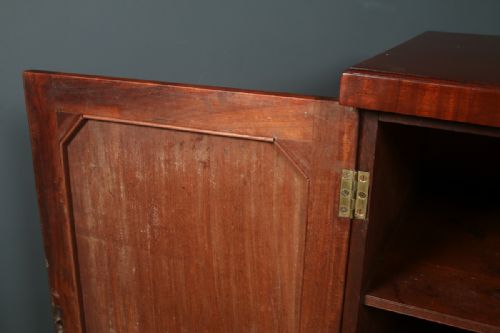 ANTIQUE ENGLISH LARGE PAIR OF GEORGIAN REGENCY FIGURED MAHOGANY PEDESTAL CABINETS CUPBOARDS BEDSIDES STANDS CIRCA 1820 - ADDITIONAL PHOTO 22