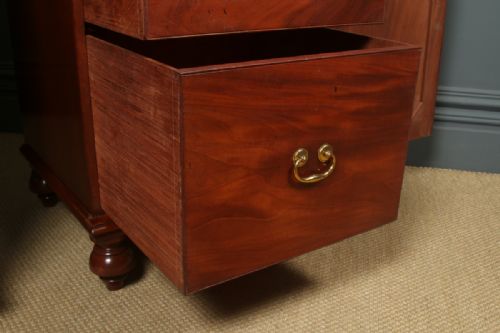 ANTIQUE ENGLISH LARGE PAIR OF GEORGIAN REGENCY FIGURED MAHOGANY PEDESTAL CABINETS CUPBOARDS BEDSIDES STANDS CIRCA 1820 - ADDITIONAL PHOTO 26