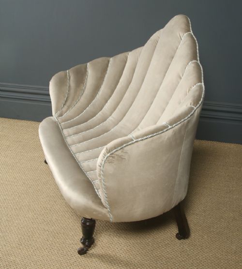 fig 4. Antique English Victorian Conch Shell Grotto Sofa Couch Settee Chair (Circa 1870)
