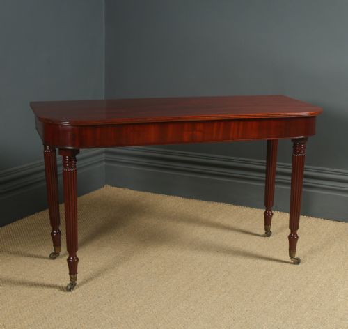 fig 1. Antique English Georgian Regency Mahogany Console Side Hall Occasional Table (Circa 1825)