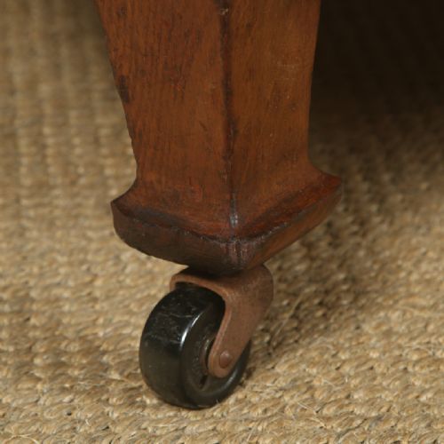 fig 5. Antique English Victorian Pair of Upholstered Oak Howard & Sons Style Chairs / Armchairs (Circa 1880)