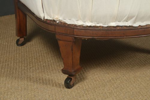 fig 6. Antique English Victorian Pair of Upholstered Oak Howard & Sons Style Chairs / Armchairs (Circa 1880)