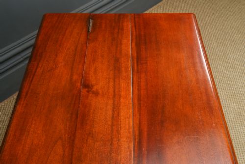 fig 6. Antique English Edwardian Art Nouveau Metamorphic Mahogany & Leather Writing Table / Desk (Circa 1905)