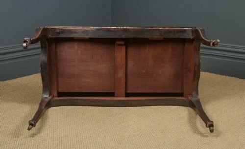 ANTIQUE FRENCH 19TH CENTURY LOUIS XV GILT LEATHER BUREAU PLAT DESK WRITING TABLE CIRCA 1880 - ADDITIONAL PHOTO 7