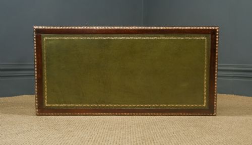 ANTIQUE FRENCH 19TH CENTURY LOUIS XV GILT LEATHER BUREAU PLAT DESK WRITING TABLE CIRCA 1880 - ADDITIONAL PHOTO 13