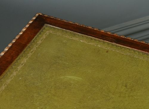 ANTIQUE FRENCH 19TH CENTURY LOUIS XV GILT LEATHER BUREAU PLAT DESK WRITING TABLE CIRCA 1880 - ADDITIONAL PHOTO 16