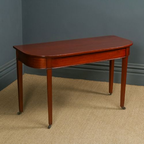 fig 2. Antique English Pair of Georgian Mahogany Console Side Hall Occasional Tables (Circa 1800)
