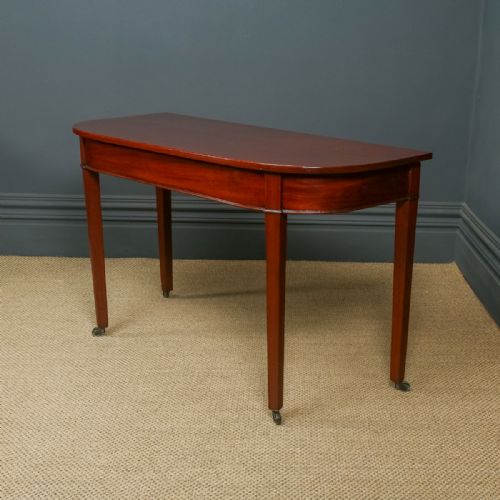 fig 4. Antique English Pair of Georgian Mahogany Console Side Hall Occasional Tables (Circa 1800)