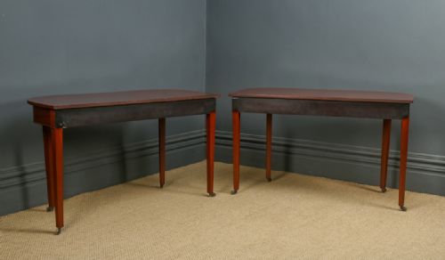 fig 8. Antique English Pair of Georgian Mahogany Console Side Hall Occasional Tables (Circa 1800)