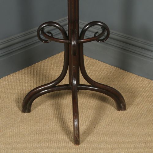 fig 3. Antique Edwardian Beech Bentwood Coat, Hat, Stick & Umbrella Demi Lune Hall Stand (Circa 1910)