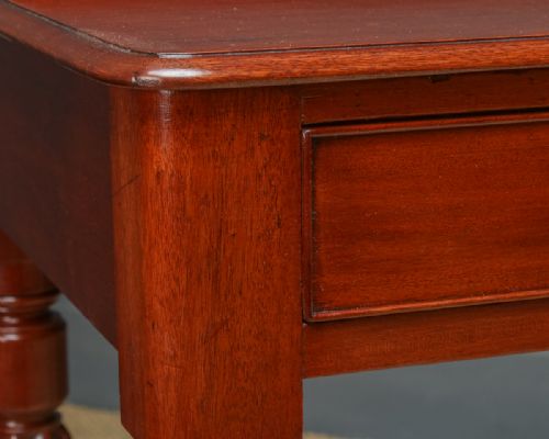 ANTIQUE ENGLISH VICTORIAN MAHOGANY WRITING SIDE CONSOLE OCCASIONAL TABLE WITH DRAWERS CIRCA 1840 - ADDITIONAL PHOTO 7