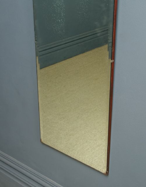 fig 3. Antique English Art Deco Rectangular Shaped Portrait Hanging Wall Mirror (Circa 1930)