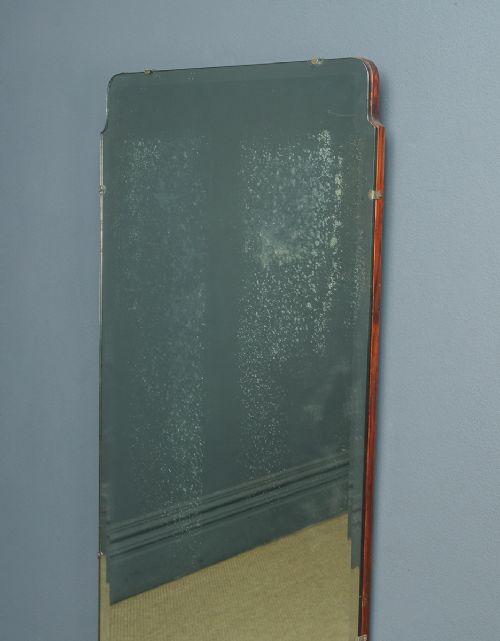 fig 4. Antique English Art Deco Rectangular Shaped Portrait Hanging Wall Mirror (Circa 1930)