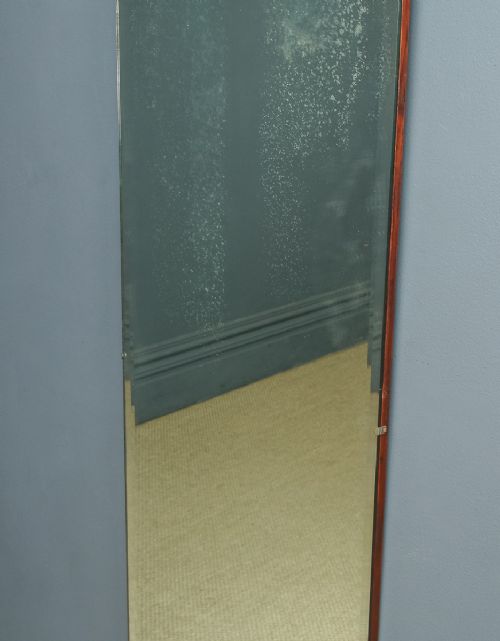 fig 5. Antique English Art Deco Rectangular Shaped Portrait Hanging Wall Mirror (Circa 1930)