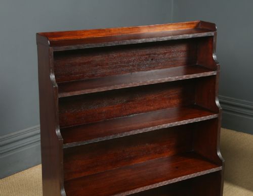 ANTIQUE ANGLOINDIAN REGENCY STYLE TEAK WATERFALL PAIR OF OPEN BOOKCASES CIRCA 1930 - ADDITIONAL PHOTO 3