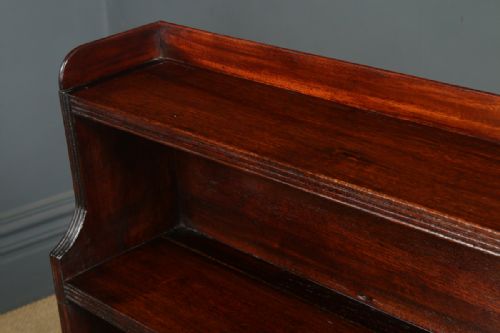 ANTIQUE ANGLOINDIAN REGENCY STYLE TEAK WATERFALL PAIR OF OPEN BOOKCASES CIRCA 1930 - ADDITIONAL PHOTO 8