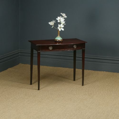 Antique English Georgian Regency Style Mahogany Side / Console / Occasional Table with Drawer (Circa 1910)