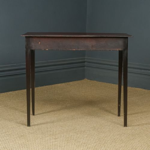 fig 4. Antique English Georgian Regency Style Mahogany Side / Console / Occasional Table with Drawer (Circa 1910)