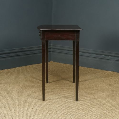 fig 6. Antique English Georgian Regency Style Mahogany Side / Console / Occasional Table with Drawer (Circa 1910)
