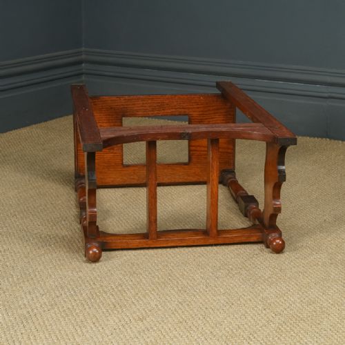 fig 4. Antique English Victorian Oak Stick & Umbrella Hall Stand (Circa 1880)